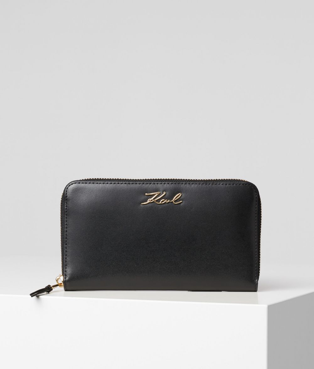 KARL LAGERFELD K/Signature Zip Wallet Wallet Woman f