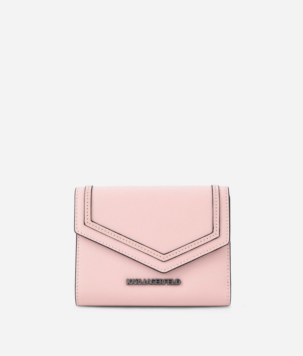 KARL LAGERFELD K/Rocky Leather Fold Wallet Wallet Woman f