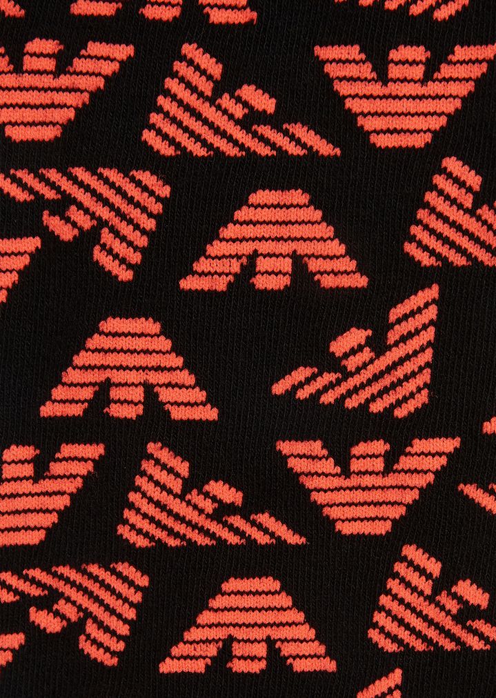 Juego de 2 pares de calcetines con logotipo bordado Juego de 2 pares de calcetines con logotipo bordado