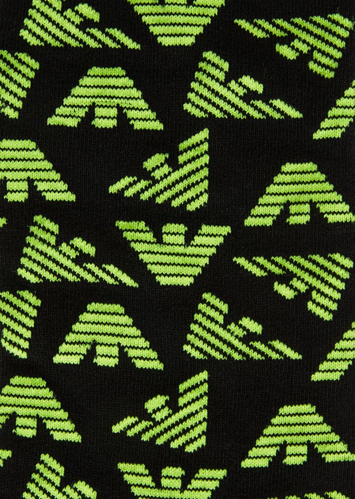 Juego de 2 pares de calcetines con logotipo bordado Juego de 2 pares de calcetines con logotipo bordado