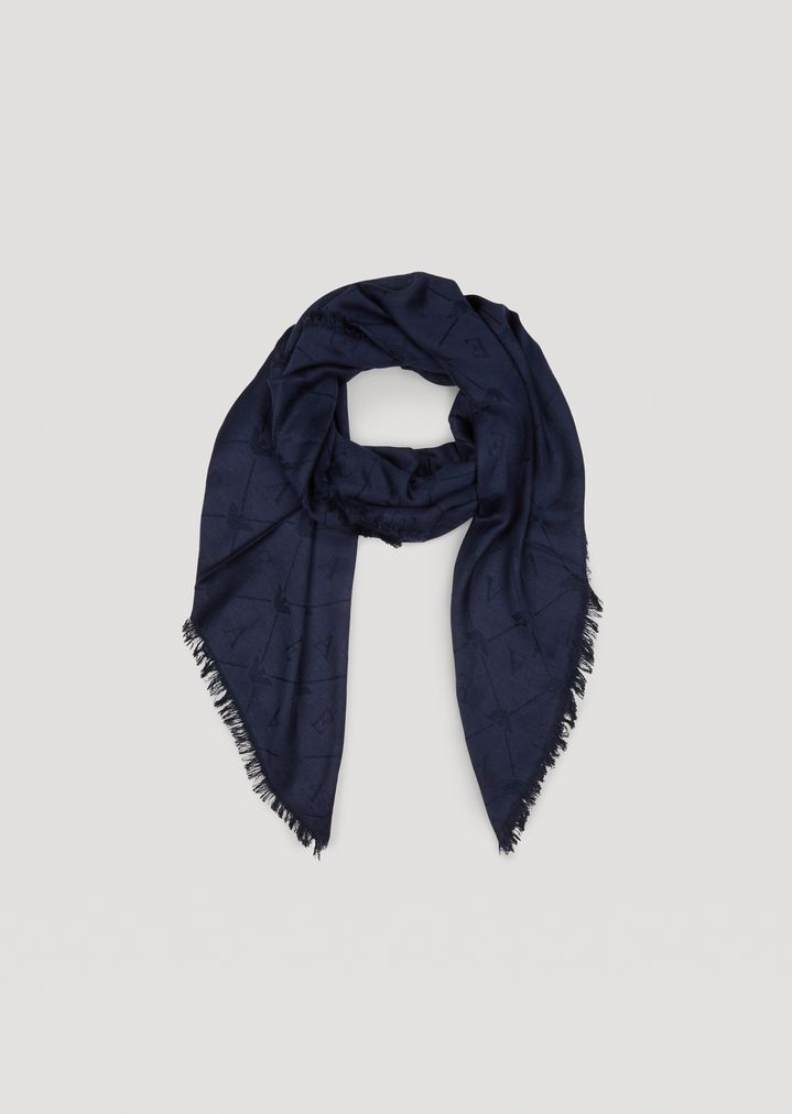 Bufanda de jacquard con flecos Bufanda de jacquard con flecos