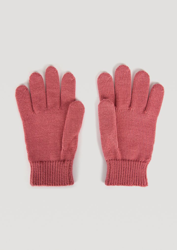 Guantes de punto con logotipo EA con strass Guantes de punto con logotipo EA con strass