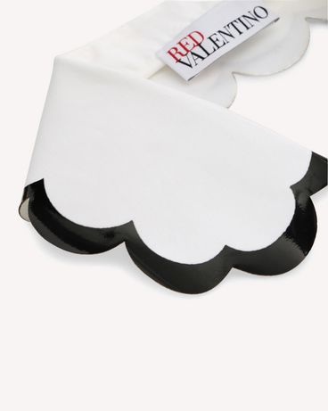 REDValentino Collar in Cotton Poplin with scallop detail