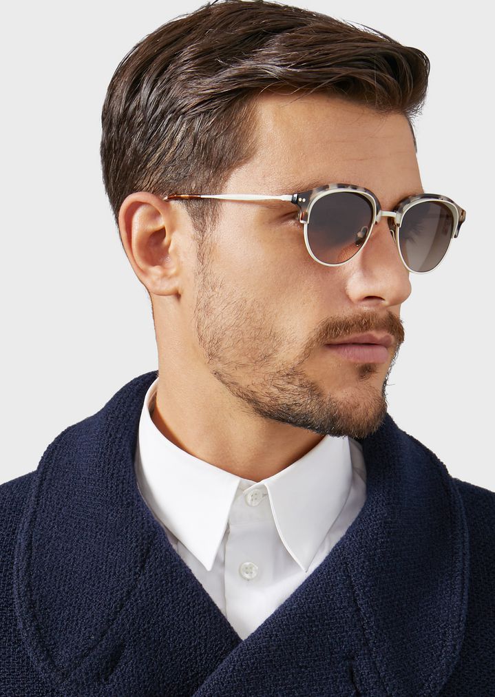 Catwalk sunglasses with two-tone frame | Man | Giorgio Armani