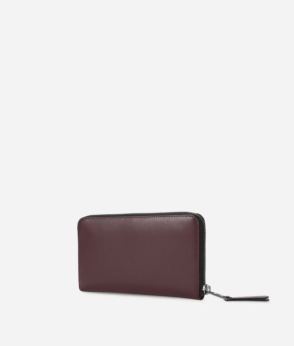 KARL LAGERFELD K/Signature Leather Zip Around Wallet Wallet Woman d