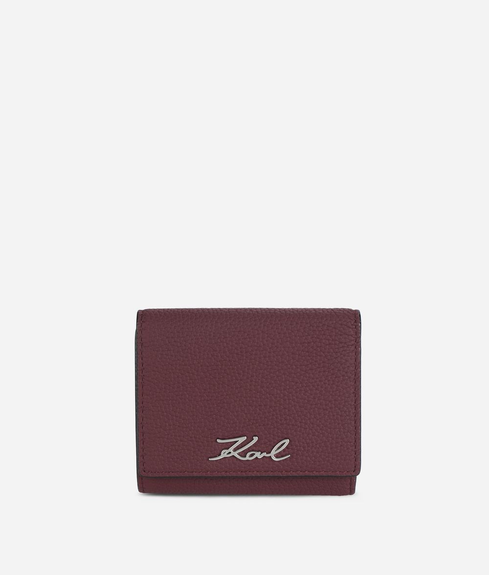 KARL LAGERFELD K/Karry All Leather Fold Wallet Wallet Woman f