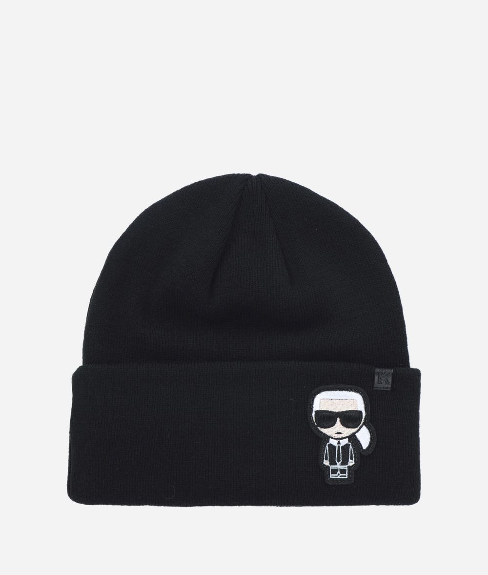 KARL LAGERFELD K/Ikonik Karl Beanie Hat Hat Woman f