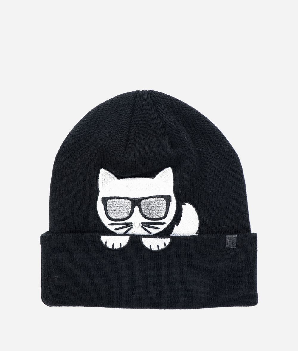 KARL LAGERFELD K/Ikonik Choupette Beanie Hat Hat Woman f
