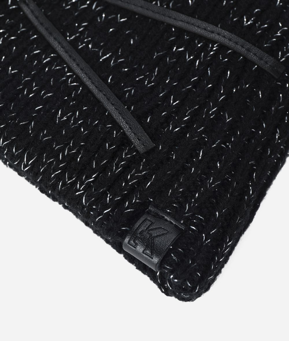KARL LAGERFELD Choupette Metallic Beanie Hat Hat Woman d