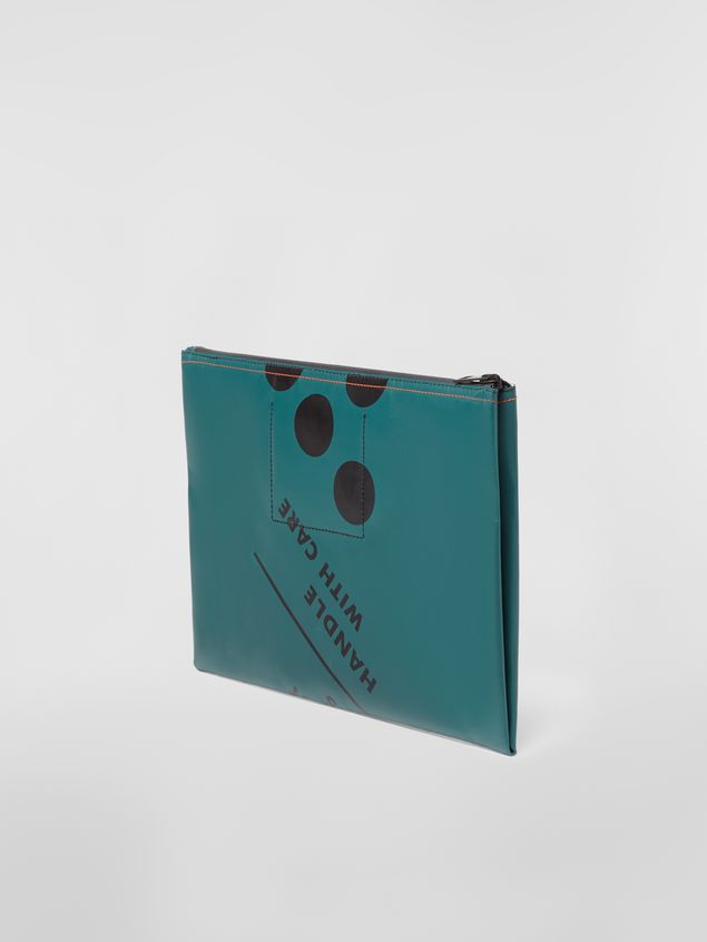 Clutch Marni Clutch in coated PVC green Man
