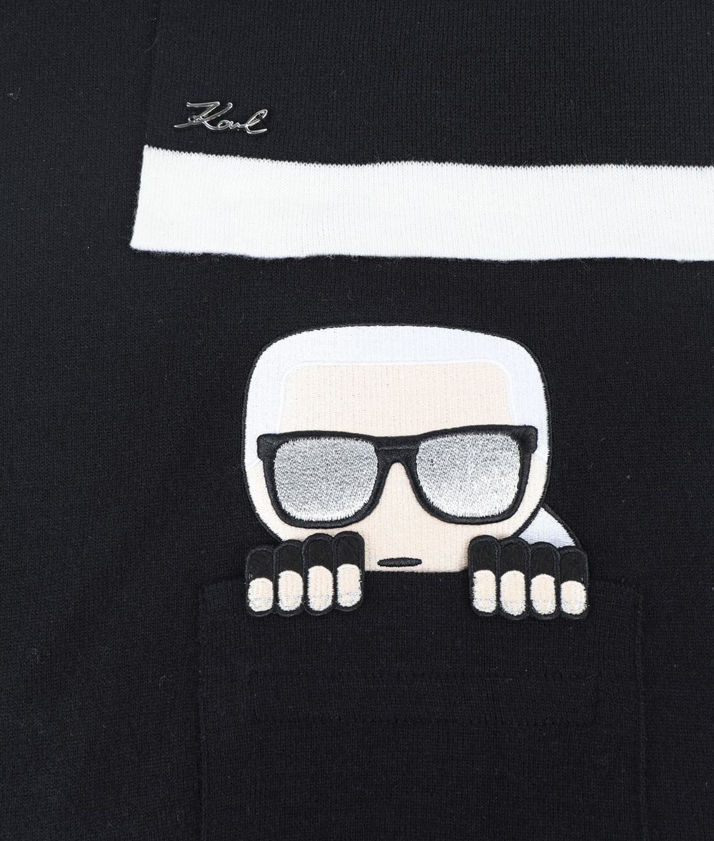 KARL LAGERFELD K/Ikonik Wool Blend Pocket Scarf Scarf Woman r