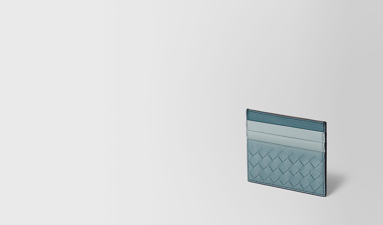 étui pour cartes en cuir nappa intrecciato landing
