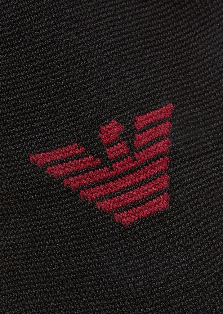 Calcetines de hilo de Escocia con logotipo Emporio Armani Calcetines de hilo de Escocia con logotipo Emporio Armani