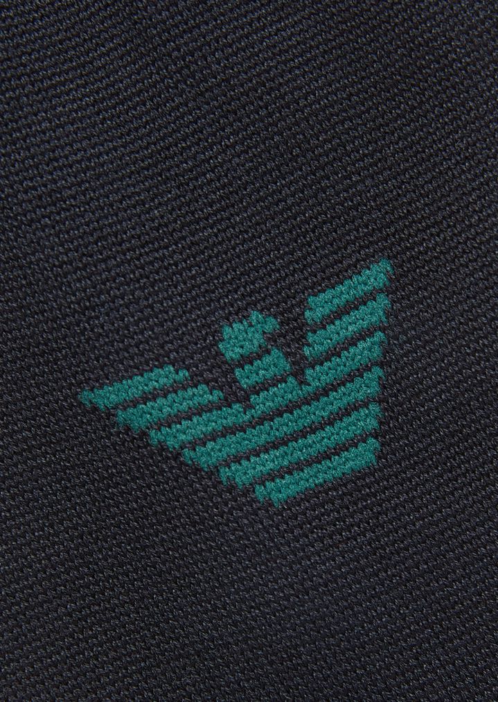 Calcetines de hilo de Escocia con logotipo Emporio Armani Calcetines de hilo de Escocia con logotipo Emporio Armani