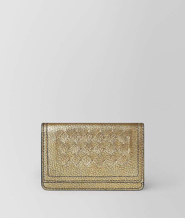 BOTTEGA VENETA CARD CASE IN METALLIC LAMB Card Case E fp