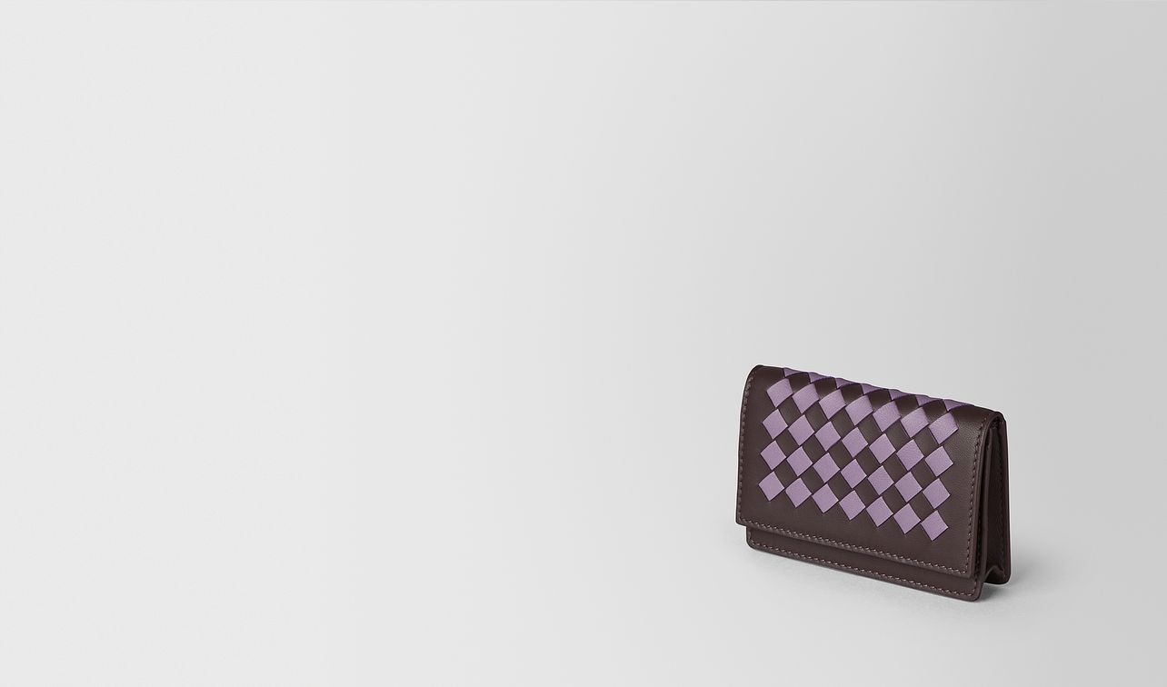card case in intrecciato chequer landing