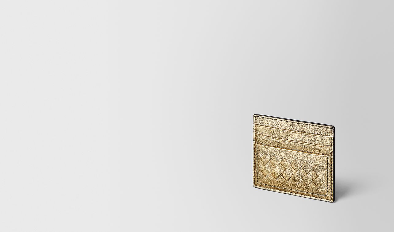 card case in metallic calf leather landing