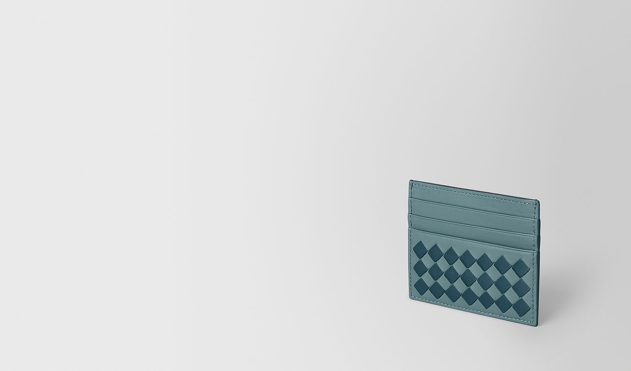 card case in intrecciato chequer landing