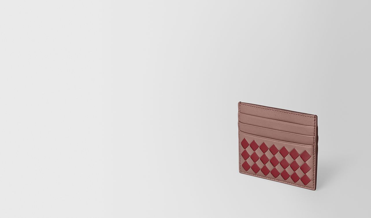 card case in intrecciato chequer landing