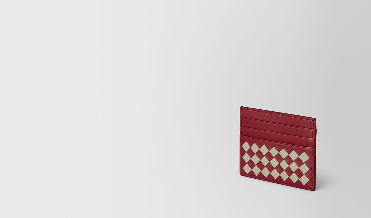 card case in intrecciato chequer landing