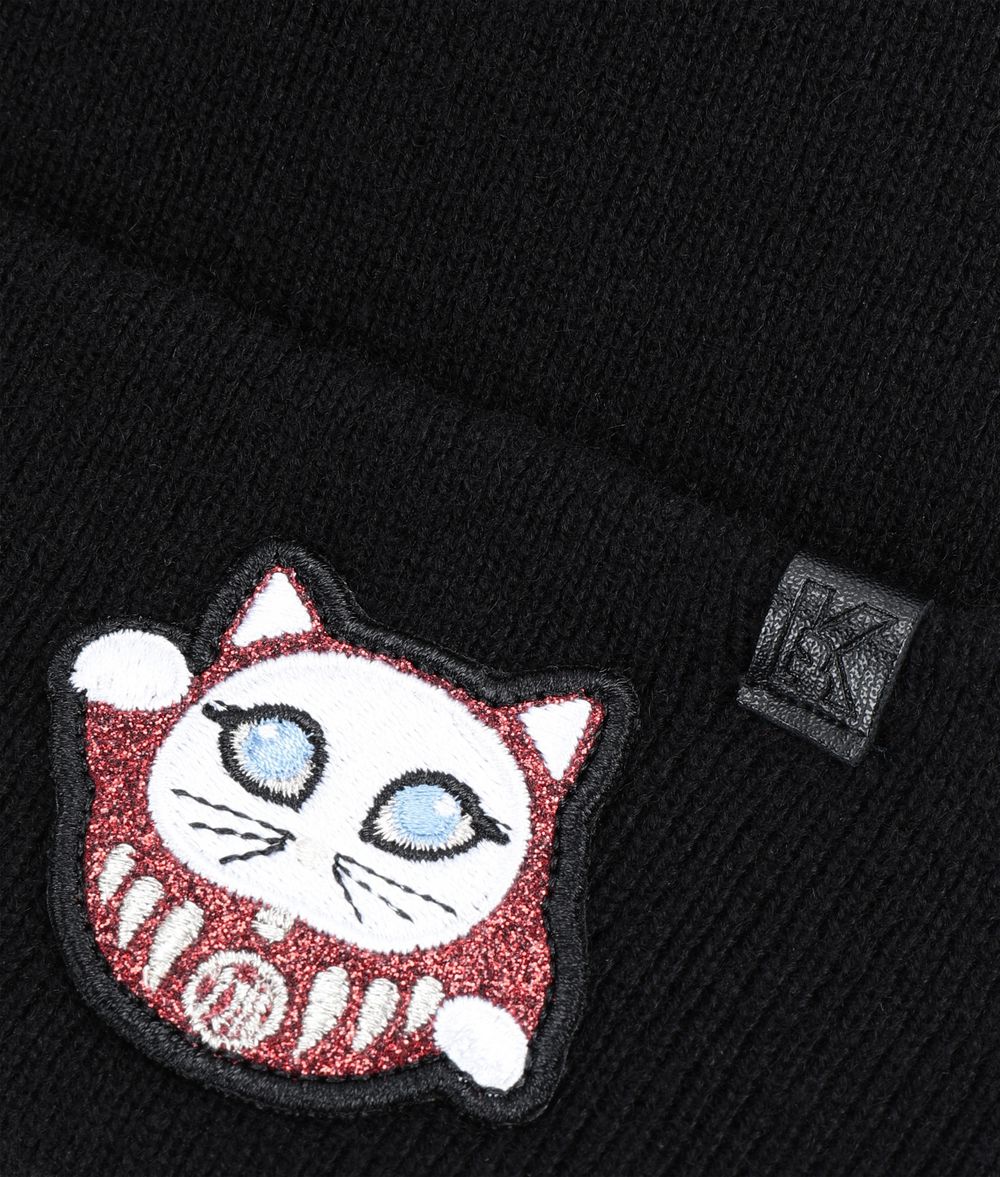 KARL LAGERFELD K/Tokyo Pompom Beanie Hat Woman d