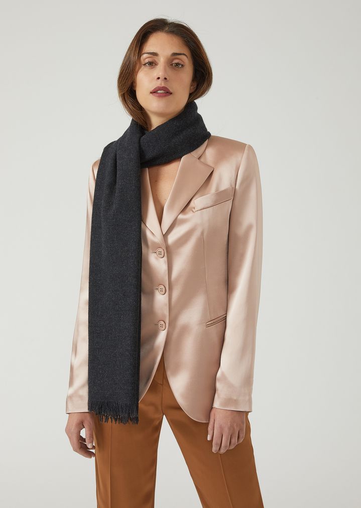 Bufanda de cachemir puro con flecos Bufanda de cachemir puro con flecos