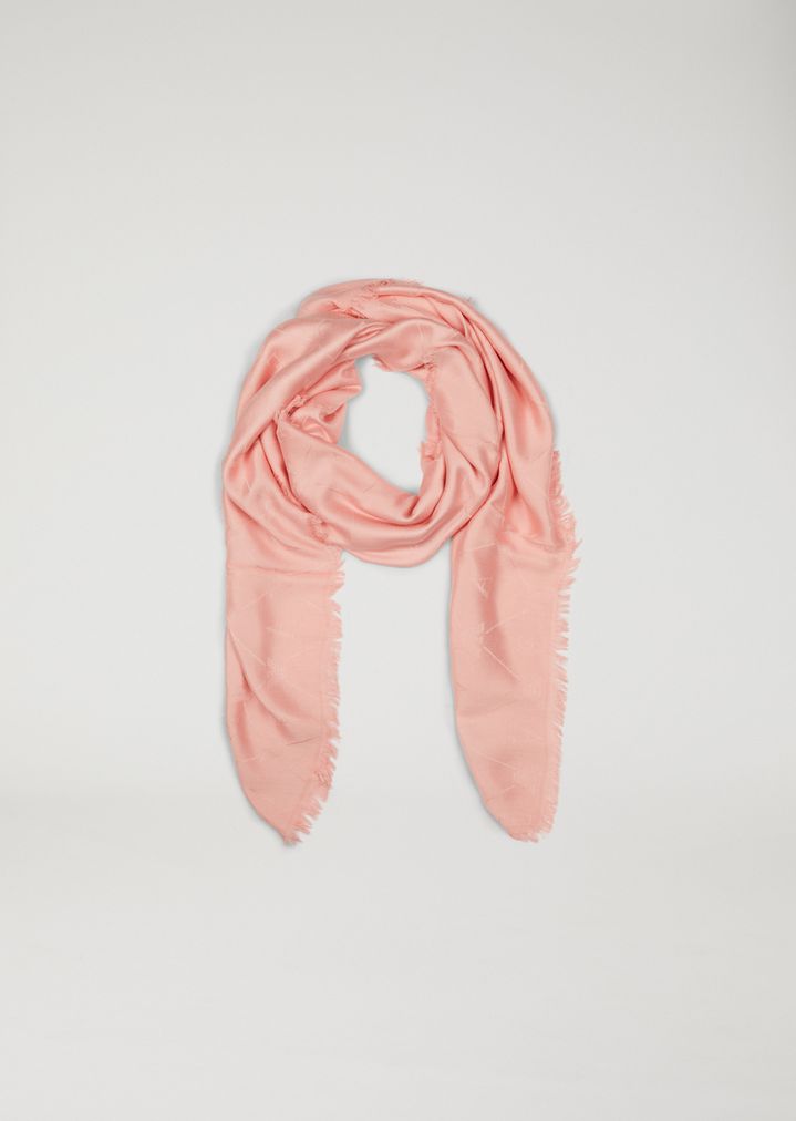 Bufanda de jacquard con flecos Bufanda de jacquard con flecos