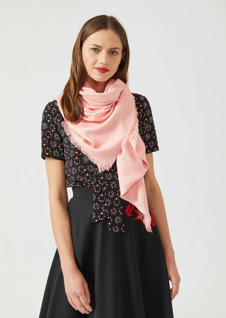 Bufanda de jacquard con flecos Bufanda de jacquard con flecos