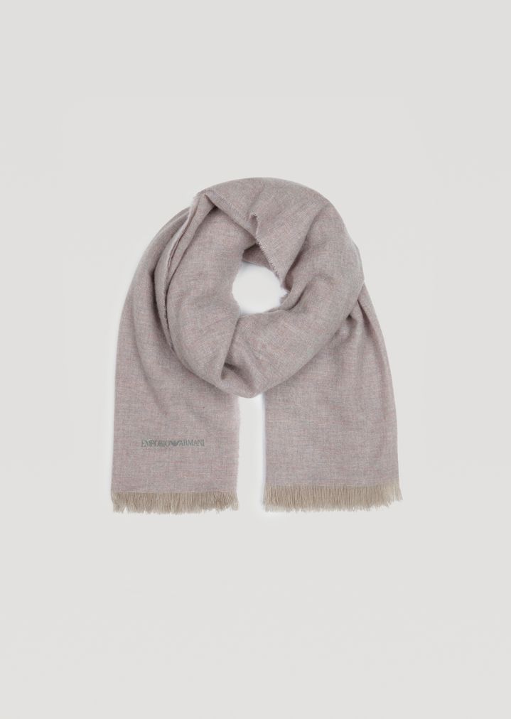 Bufanda de cachemir puro con flecos Bufanda de cachemir puro con flecos