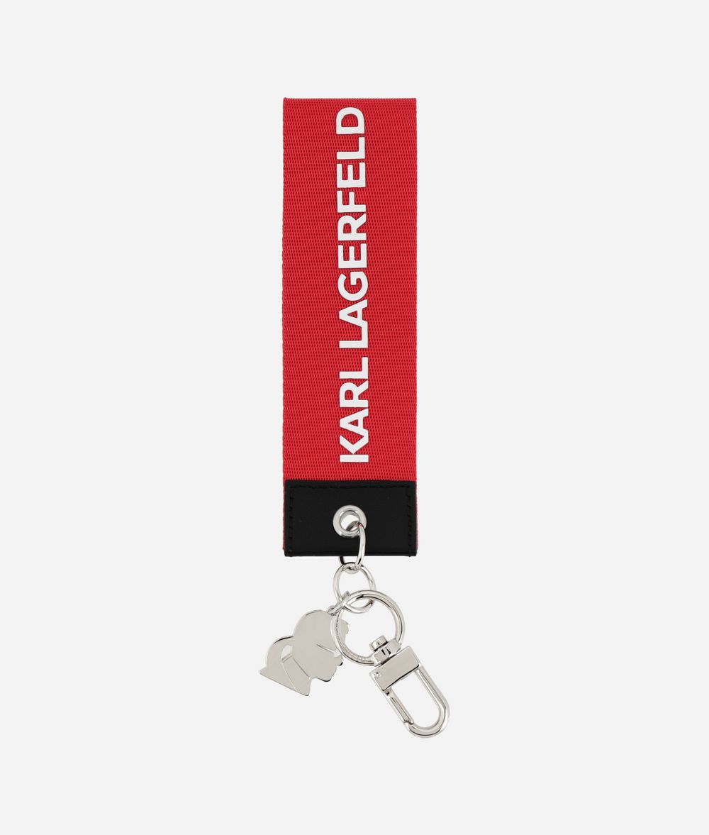KARL LAGERFELD K/Logo Webbing Tag Key Chain Woman f