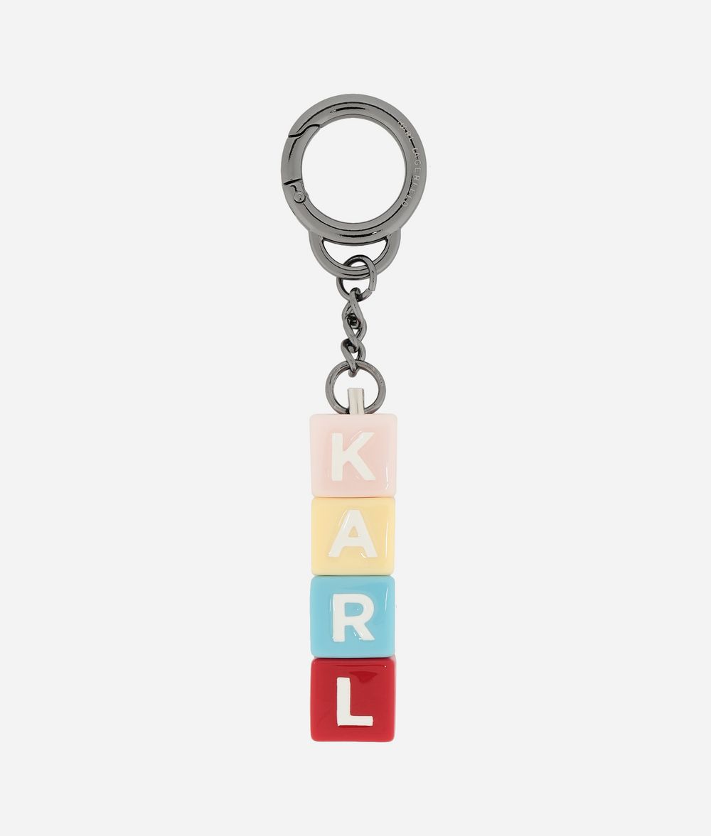 KARL LAGERFELD Plexi Cubes Keychain Key Chain Woman f