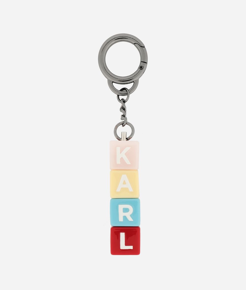 KARL LAGERFELD Plexi Cubes Keychain Key Chain Woman r
