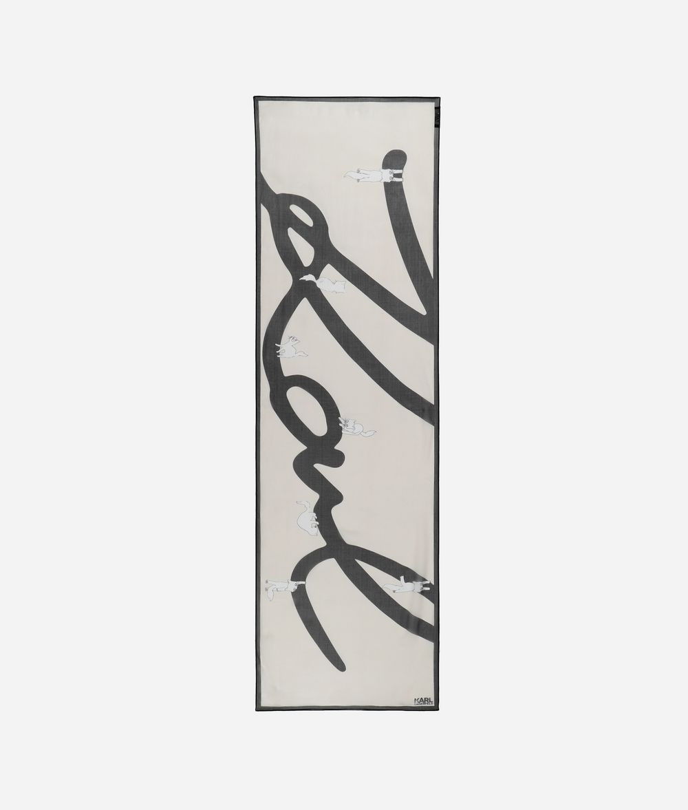 KARL LAGERFELD K/Signature Choupette Scarf Scarf Woman f