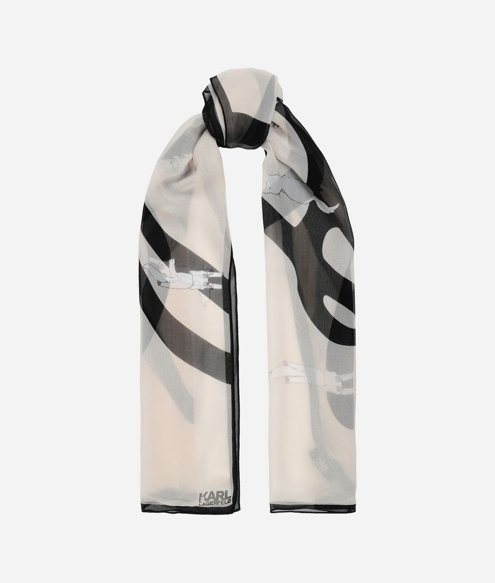 KARL LAGERFELD K/Signature Choupette Scarf Scarf Woman r