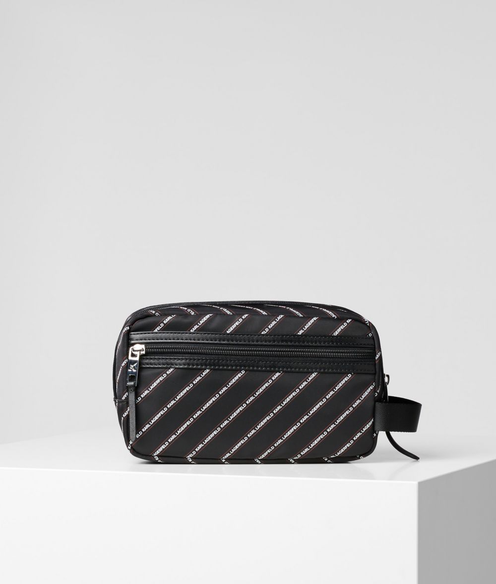 KARL LAGERFELD K/Stripe Logo Toiletries Case Cosmetic case Woman f