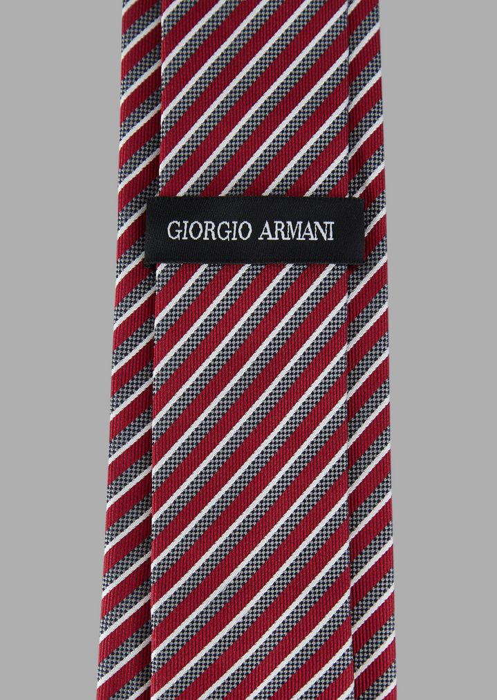 Silk tie with regimental pattern | Man | Giorgio Armani