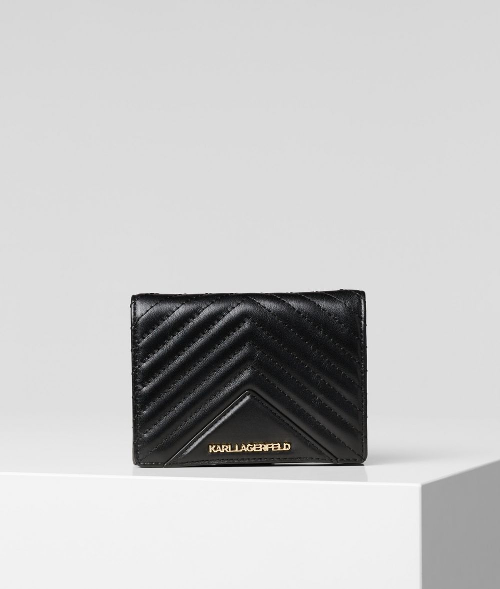 KARL LAGERFELD K/Klassik Quilted Fold Wallet Wallet Woman f