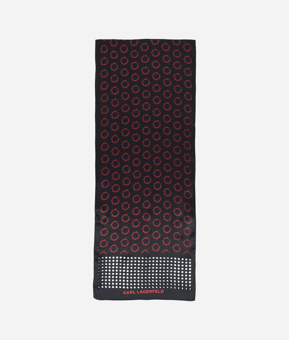KARL LAGERFELD K/Logo Silk Scarf Scarf Woman f