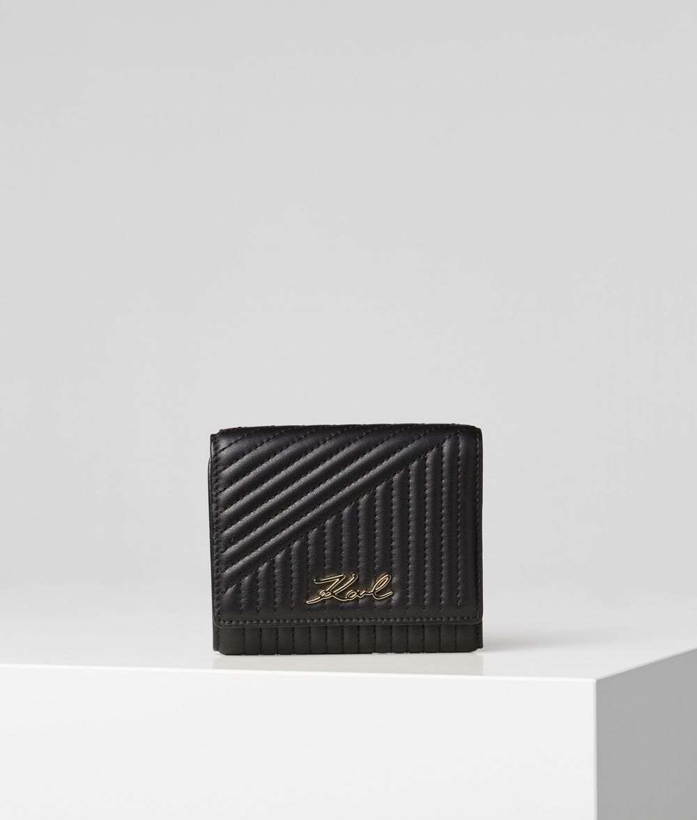 KARL LAGERFELD K/Signature Quilted Wallet Wallet Woman f