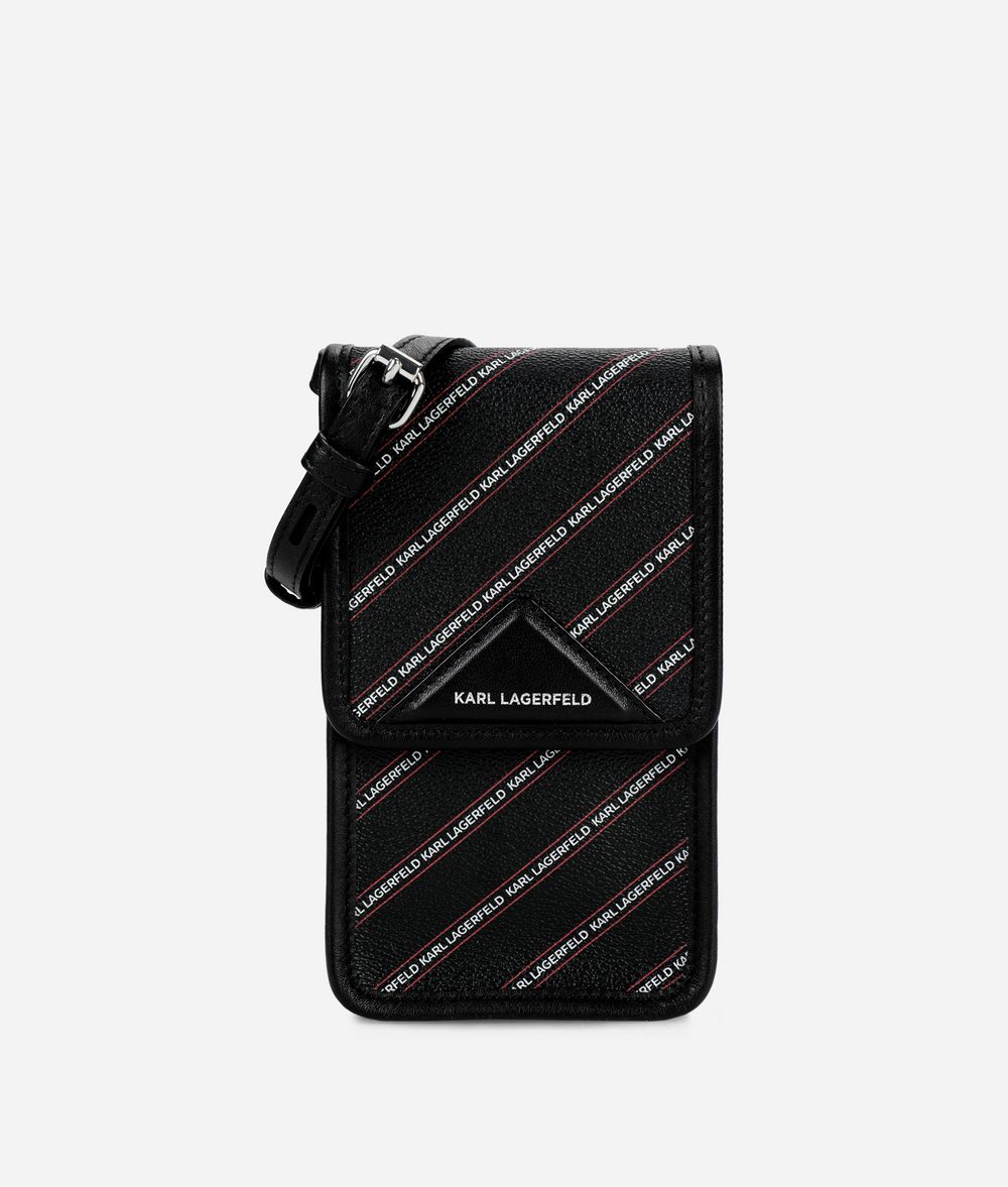 KARL LAGERFELD K/Stripe Logo Mini Crossbody Bag Pouch Woman f