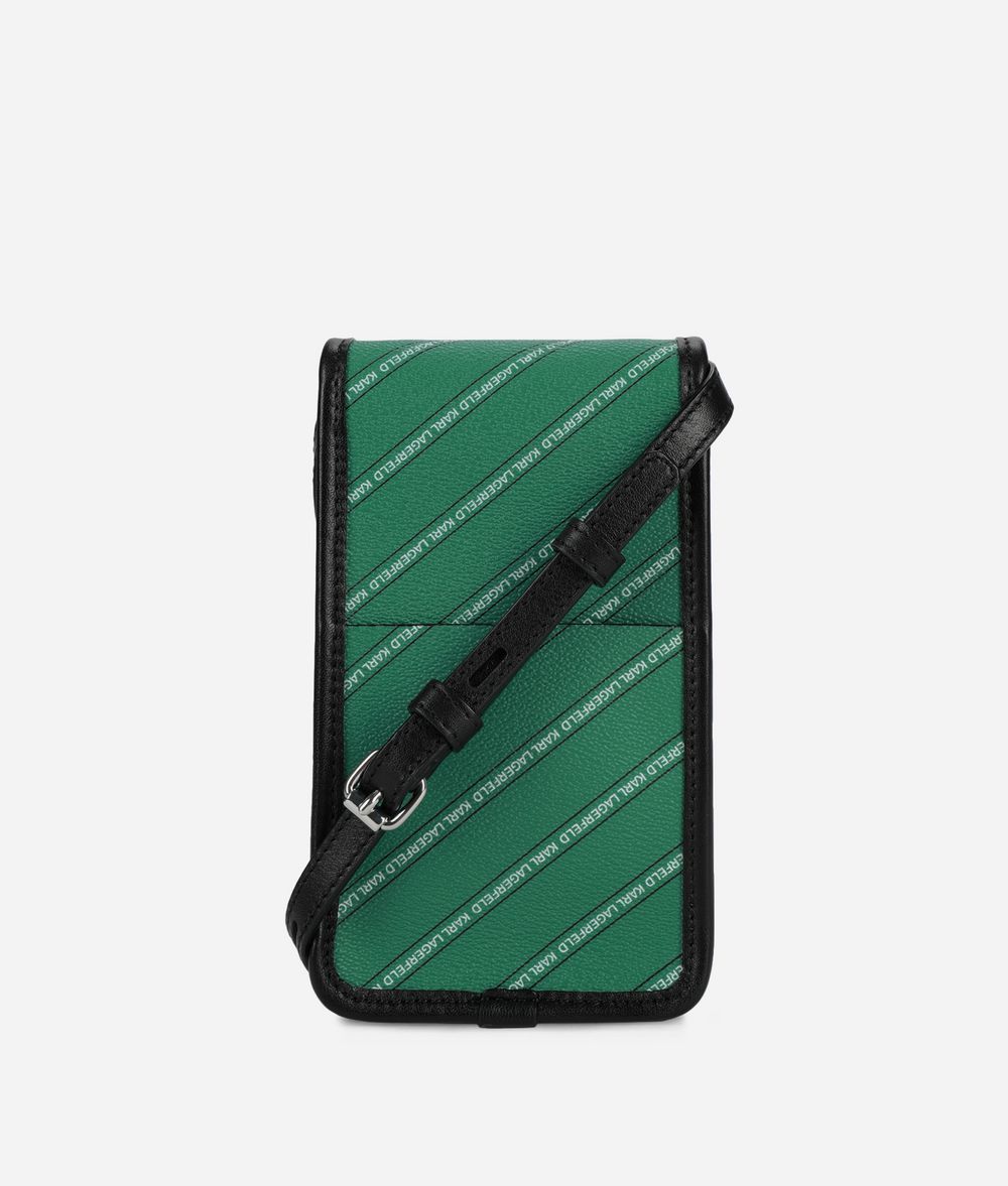 KARL LAGERFELD K/Stripe Logo Mini Crossbody Bag Pouch Woman d