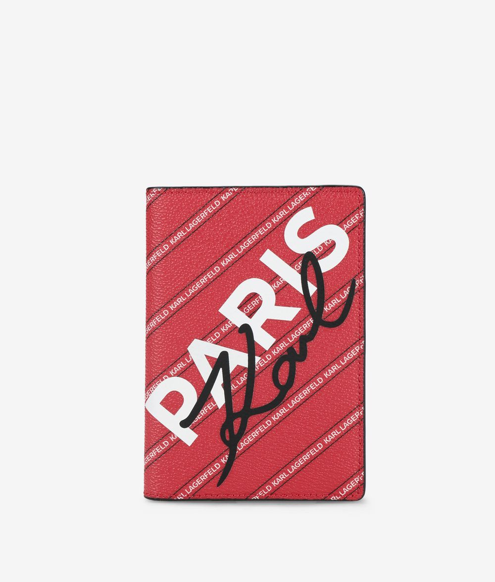 KARL LAGERFELD K/City Passport Holder Paris Cardholder Woman f