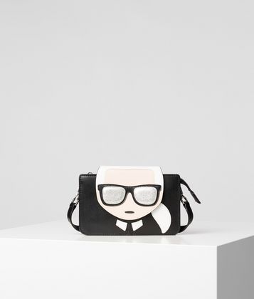 KARL LAGERFELD K/IKONIK LOGO TRANSPARENT POUCH