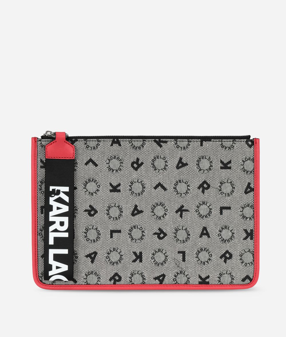 KARL LAGERFELD Flache K/Jacquard Pochette Beuteltasche Damen f