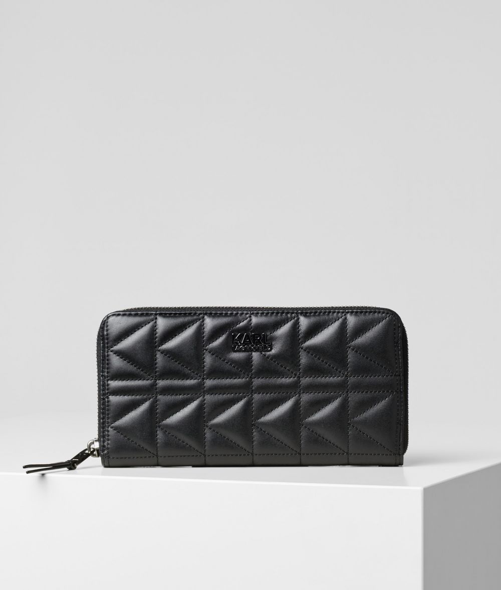 KARL LAGERFELD K/Kuilted Zip-Around Wallet Wallet Woman f