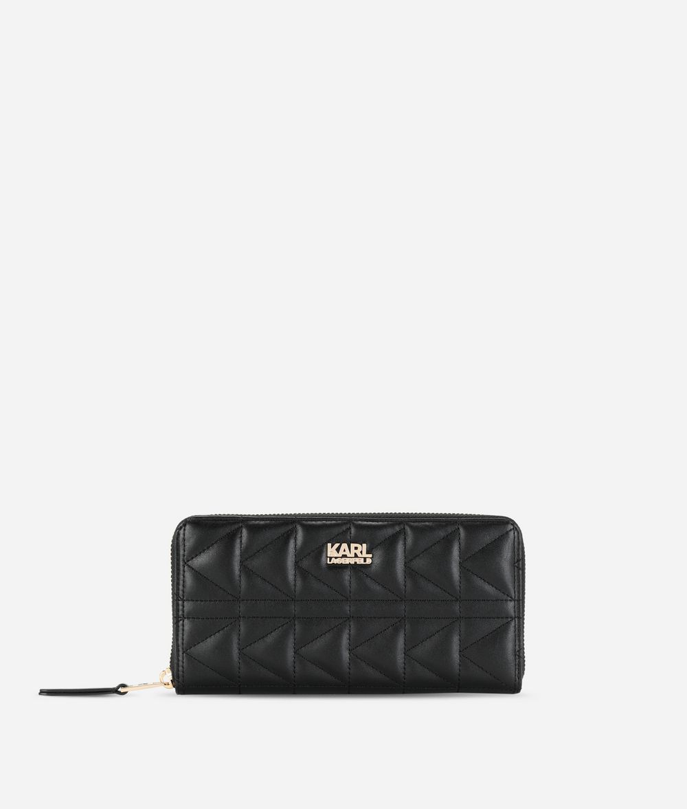 KARL LAGERFELD K/Kuilted Zip-Around Wallet Wallet Woman f