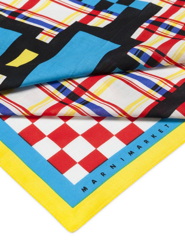 Foulard Marni MARNI MARKET bandana in cotton robot motif Man
