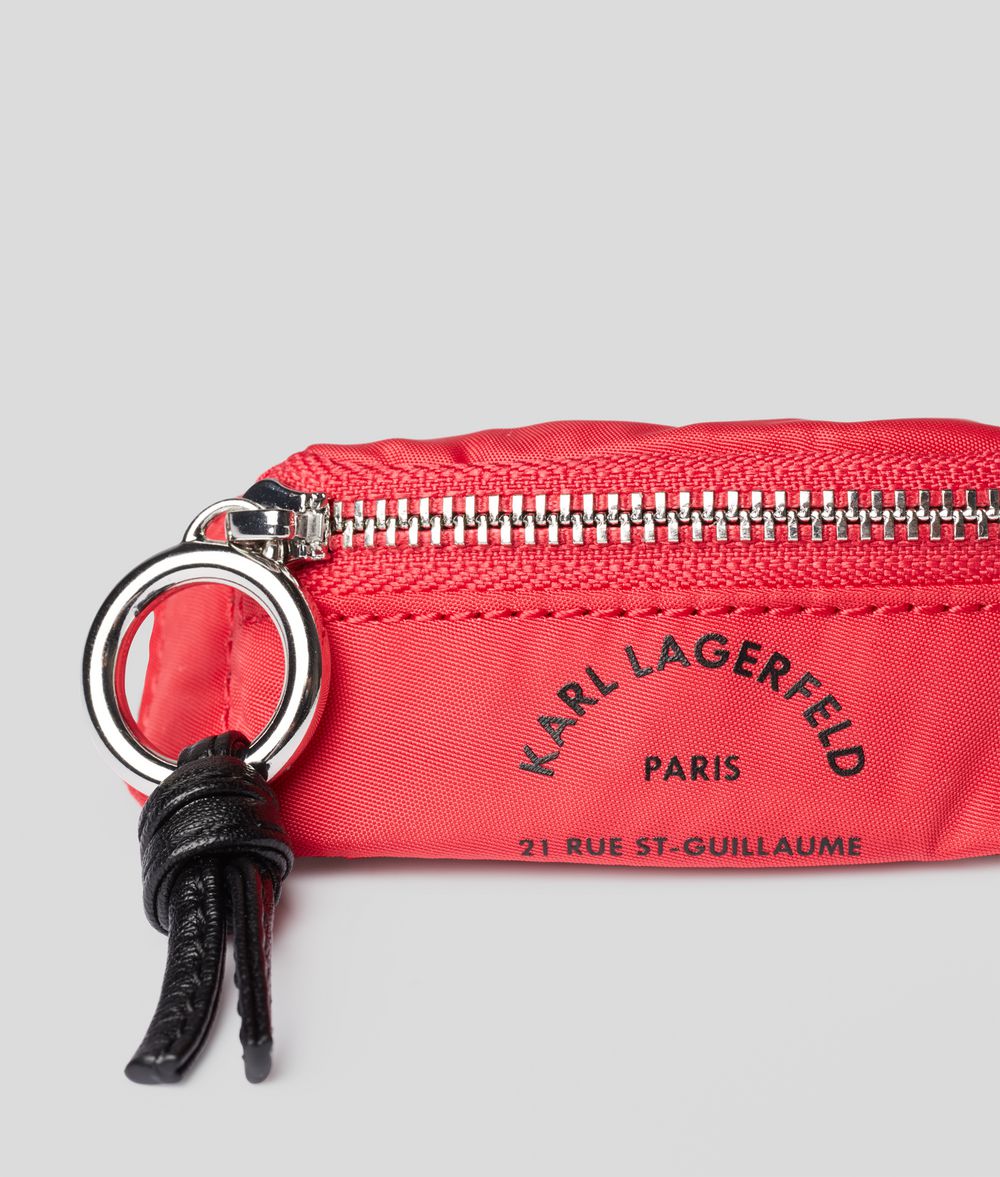 KARL LAGERFELD Rue St Guillaume Belt Bag Keychain Key Chain E l