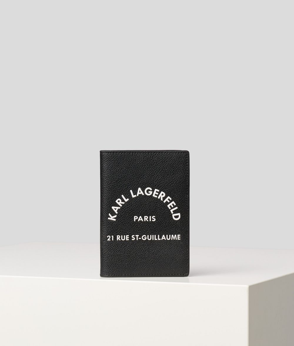 KARL LAGERFELD Rue St Guillaume Passport Cover Cardholder Man f