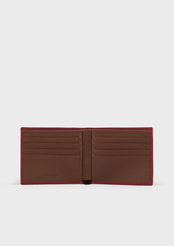 Juego de cartera y llavero de cuero plena flor Juego de cartera y llavero de cuero plena flor